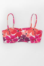 Charger l&#39;image dans la galerie, Haut de bikini bandeau imprim¨¦ floral rouge 
