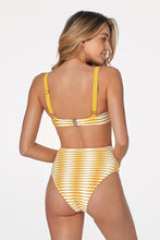 Charger l&#39;image dans la galerie, Bikini taille haute imprim¨¦ abstrait jaune et blanc
