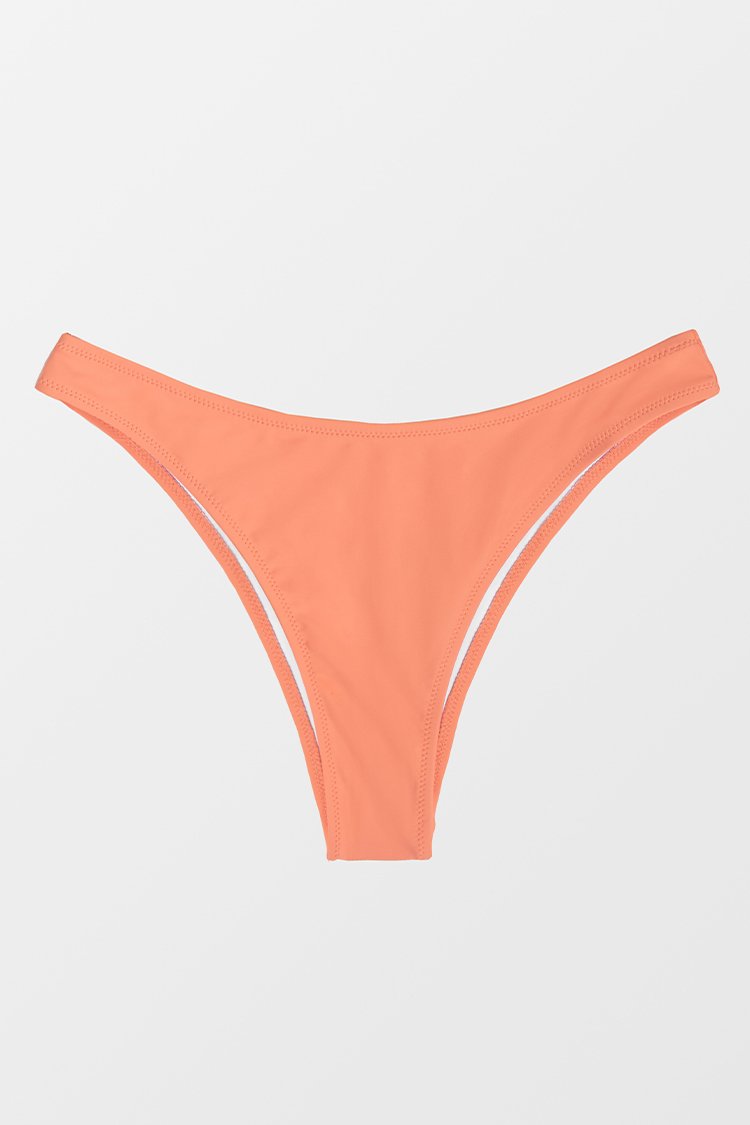 Bas de bikini orange taille basse