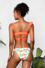 Charger l&#39;image dans la galerie, Bas de bikini imprim¨¦ floral orange 
