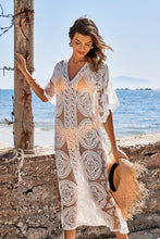 Charger l&#39;image dans la galerie, Robe cover-up blanche ¨¤ broderie
